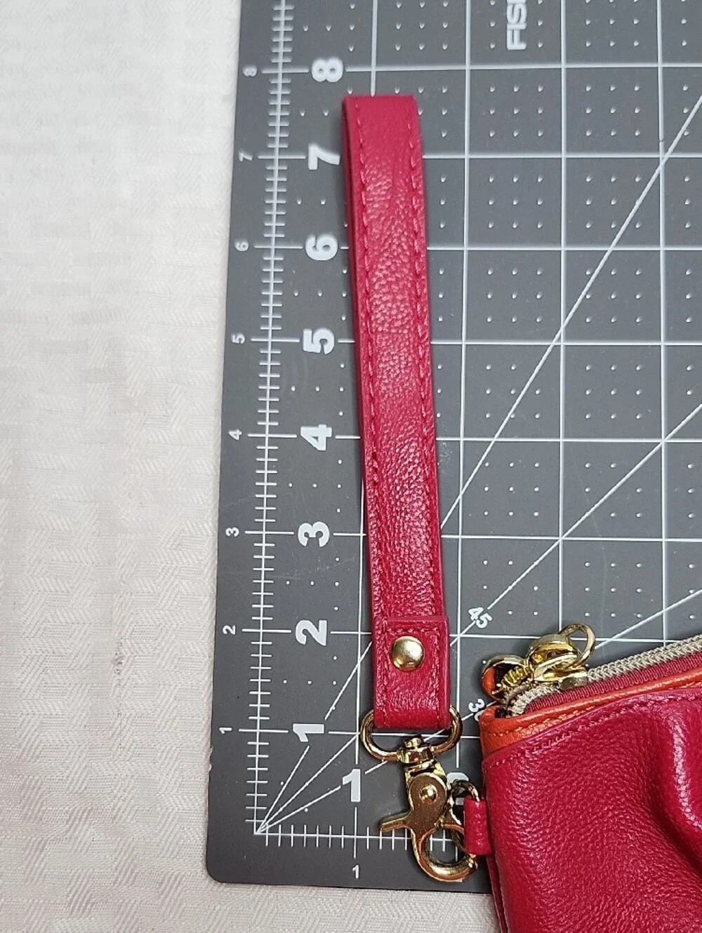 Betsey Johnson Red Orange Bow Wristlet Clutch NWOT